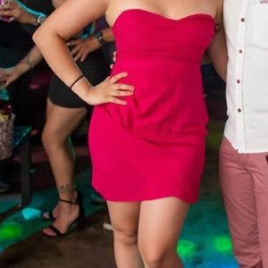 Hot pink mini dress